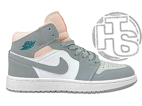 Жіночі кросівки Air Jordan 1 Retro Grey Orange 08044