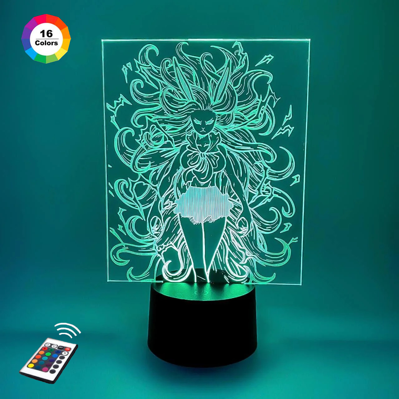 3D нічник "Керрот" (ВОЛІЧНЕ ЗОБРАЖЕННЯ)+ пульт ДК + мережевий адаптер + батарейки (3ААА)  3DTOYSLAMP, фото 1