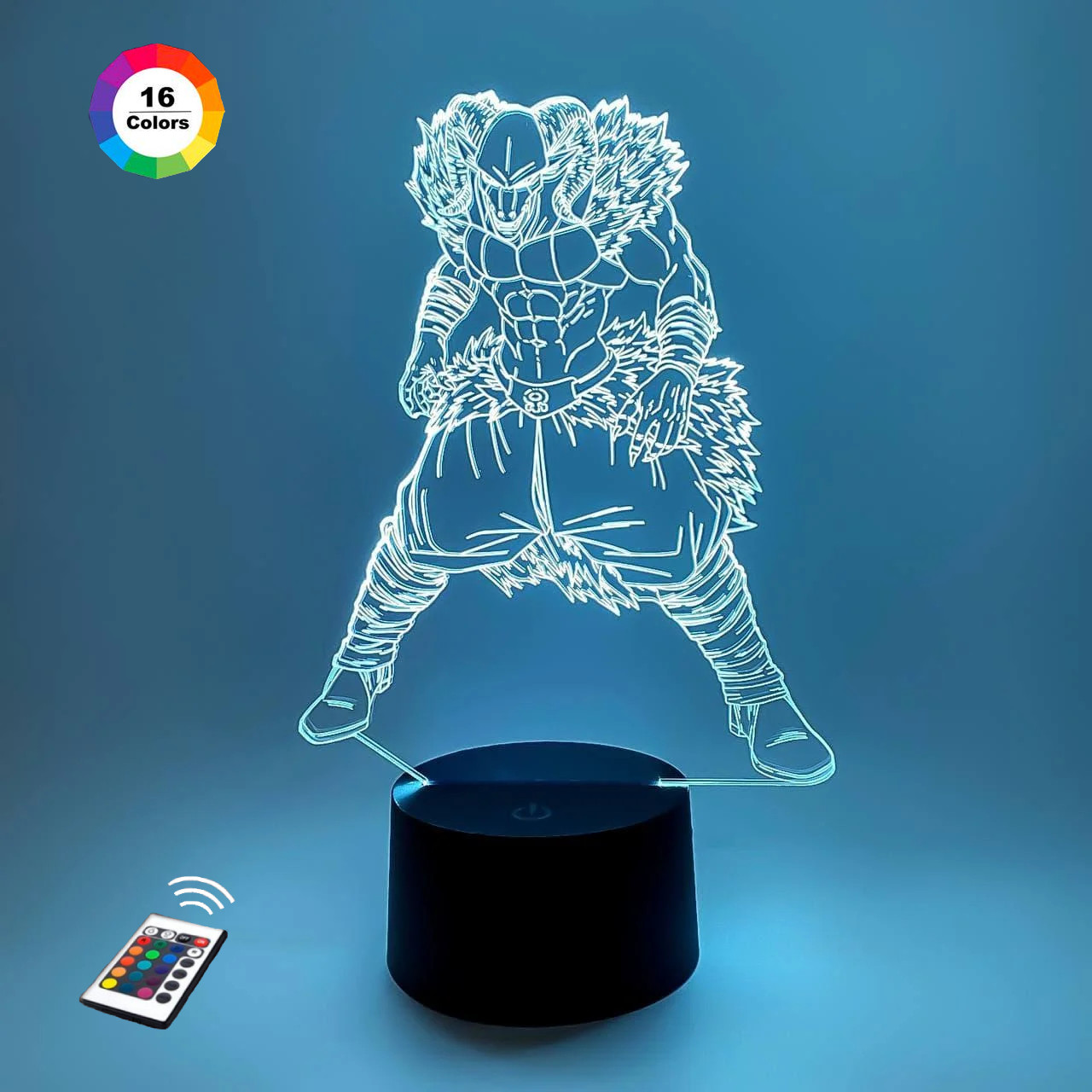 3D нічник "Моро" (ВОЛІЧНЕ ЗОБРАЖЕННЯ)+ пульт ДК + мережевий адаптер + батарейки (3ААА)  3DTOYSLAMP, фото 1