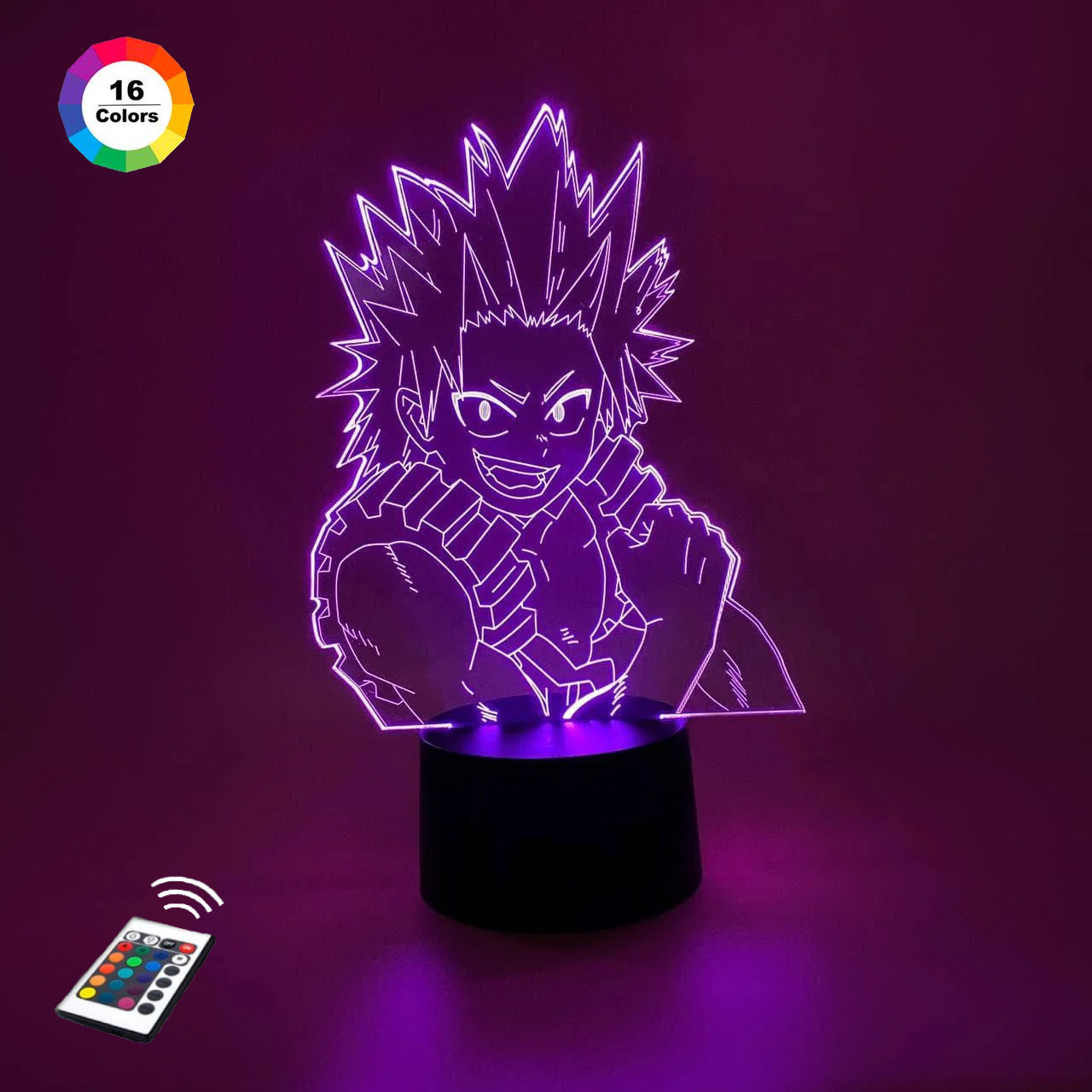 3D нічник "Ейджеро Кирилам" (ВОЛІЧЕННЕ ЗОБРАЖЕННЯ) + пульт ДК + мережевий адаптер + батарейки (3ААА) 3DTOYSLМР, фото 1