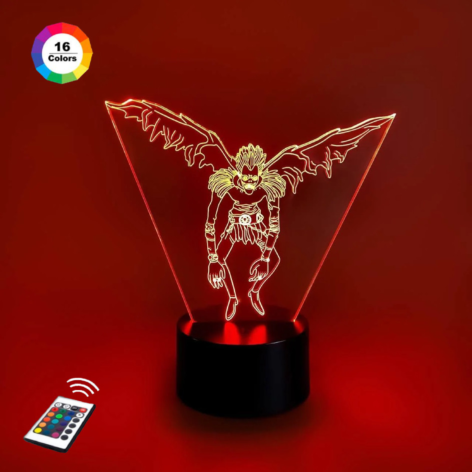 3D нічник "Рюк 2" (ВЧЕННЕ ЗОБРАЖЕННЯ)+ пульт ДК + мережевий адаптер + батарейки (3ААА)  3DTOYSLAMP, фото 1