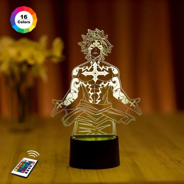 3D-нічник "Ларкейд Драгніл" (ВОЛІЧНЕ ЗОБРАЖЕННЯ)+ пульт ДК + мережевий адаптер +батарейки (3ААА)  3DTOYSLAMP, фото 1