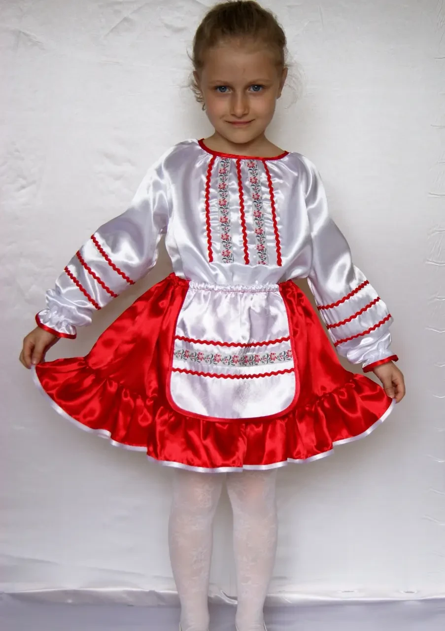 Дитячий народний національний костюм на ранок для дівчинки 3-6 років