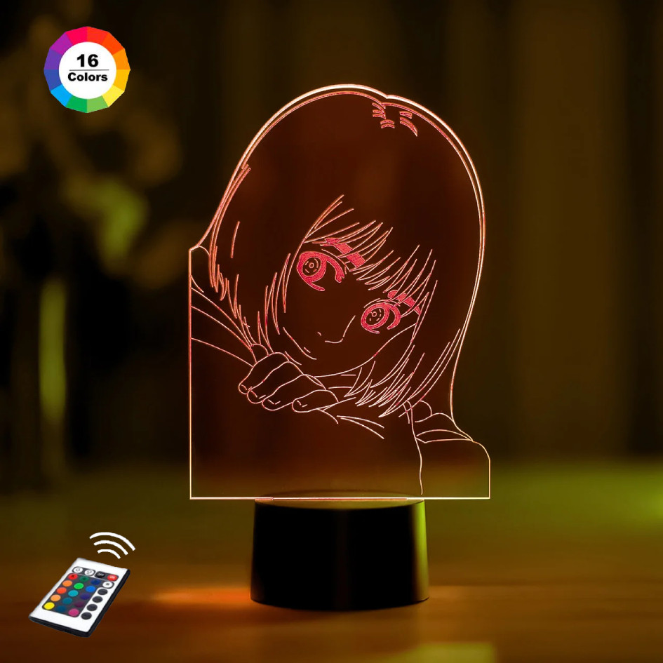 3D нічник "Армін Арлет" (ВОЛІЧНЕ ЗОБРАЖЕННЯ)+ пульт ДК + мережевий адаптер + батарейки (3ААА)  3DTOYSLAMP, фото 1