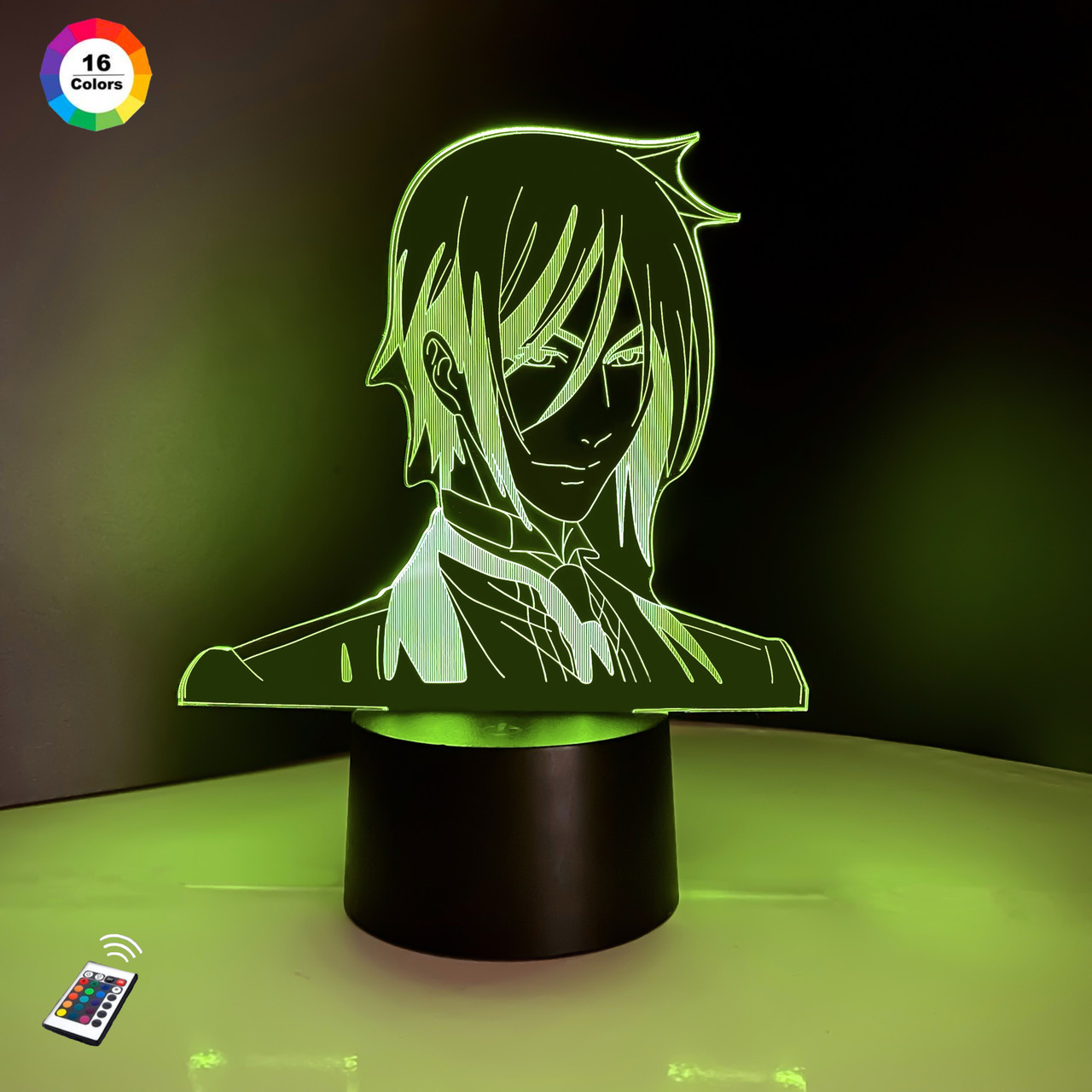 3D нічник "Себастьян Міхаеліс 2" (ВОЛІЧНЕ ЗОБРАЖЕННЯ) + пульт ДК + мережевий адаптер +батарейки (3 ААА)  3DTOYSLAMP, фото 1