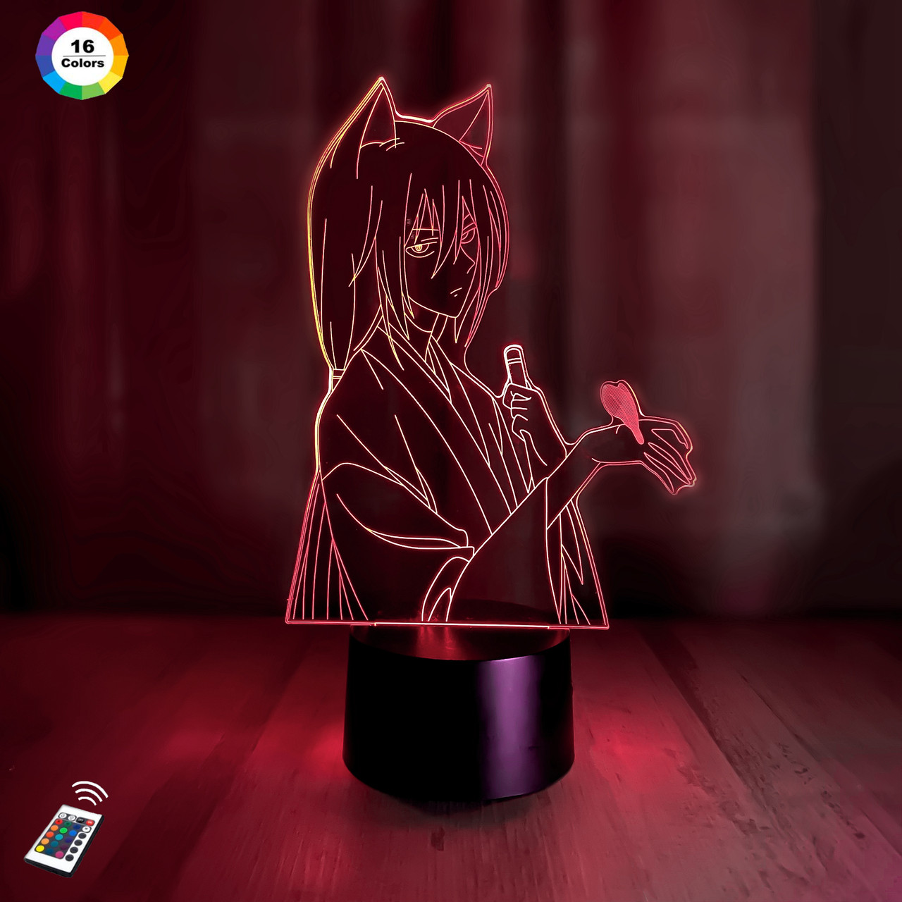 3D нічник "Томое" (ВОЛІЧНЕ ЗОБРАЖЕННЯ)+ пульт ДК + мережевий адаптер + батарейки (3ААА)  3DTOYSLAMP, фото 1