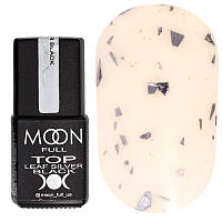Moon Full Top Leaf Silver Black - топ без липкого слоя (с поталью черное серебро), 8 мл