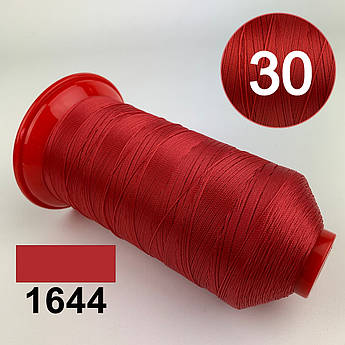 Нитка POLYART(ПОЛИАРТ) N30 колір 1644 червоний, для пошиття чохлів на автомобільні сидіння і кермо, 2500м