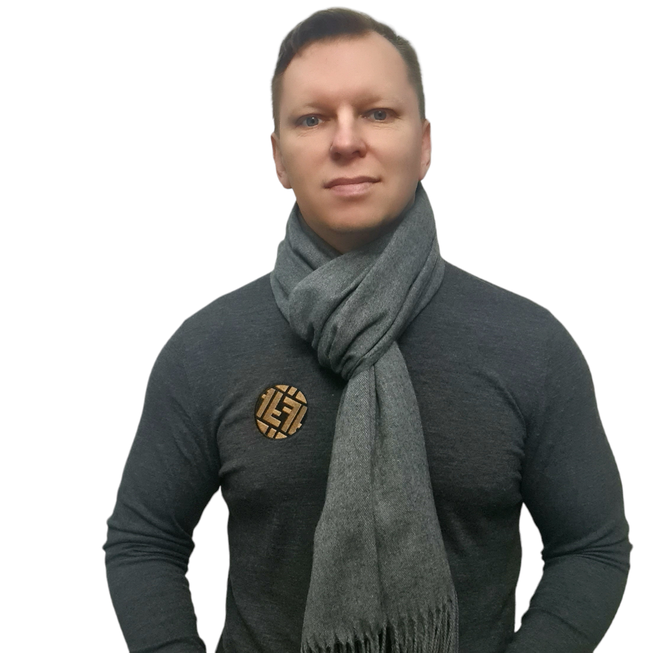 Шарф чоловічий M&JJ Мармарис Сірий 190*70 см (8101), фото 1