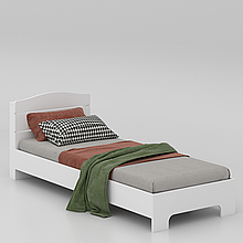 Ліжко односпальне дитяче  КР-8  з ламелями 766х2112х834 мм Білий
