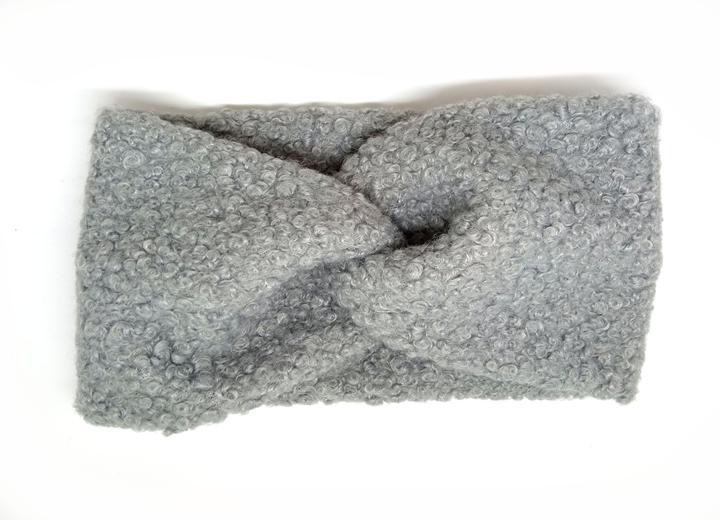 Пов'язка тепла на голову сіра, фото 1