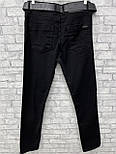 Чоловічі завужені до низу чорні джинсові штани в 38 розмірі, фото 2