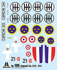 Caproni Ca. 313/314. Збірна модель літака у масштабі 1/72. ITALERI 106, фото 2