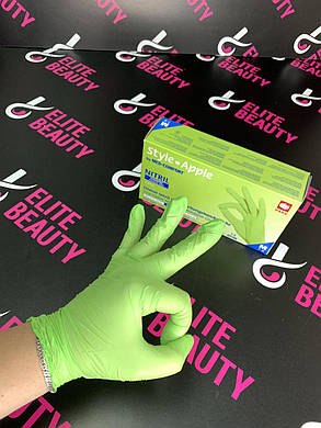 Рукавички з нітрилу зелені XS, фото 2