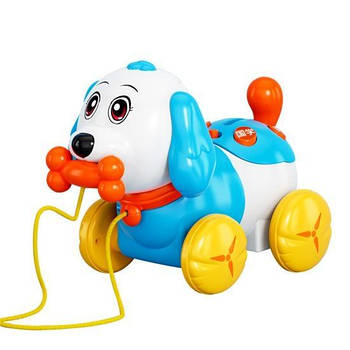 Музична каталка скарбничка собачка (світло, звук, озвучка англійською) YL 617 A