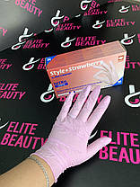 Рожеві рукавички з нітрилу XS, 100 шт./пач., фото 3