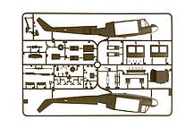 UH-1D Iroquois. Збірна модель вертольота у масштабі 1/48. ITALERI 849, фото 3