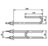 Мідний ТЕН 2000Вт 230В, штуцер М14, для накопичувальних водонагрівачів (бойлерів) великої ємності, фото 3