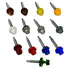 Саморізи 4,8*25  по дереву фарбований в кольори RAL глянець ( 250 шт )