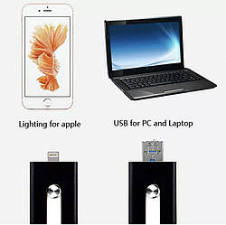 Флешка Flash Drive для Iphone/IPad 256 Gb black