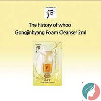 The History Of Whoo Gongjinhyang Facial Foam Cleanser 2ml, Очисна пінка для сухої шкіри обличчя на основі восто