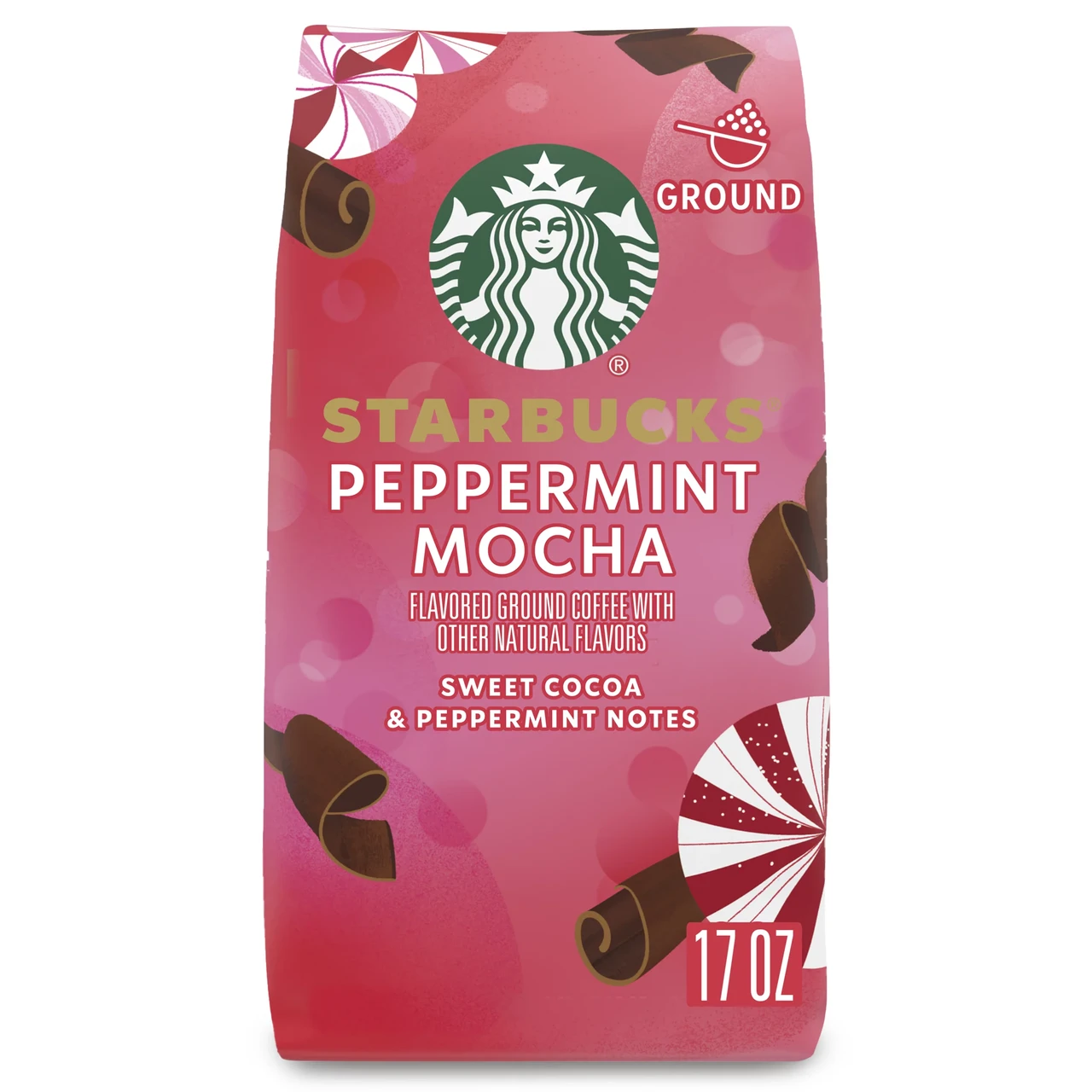 Мелена кава Starbucks Peppermint Mocha 100% Arabica Limited Edition 480g, фото 1