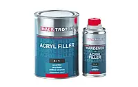 Грунт-наповнювач акриловий ACRYL FILLER 4:1 0,8л+0,2л затв-ч (сірий) INTER TROTON