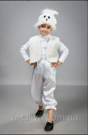 Карнавальний костюм Зайчик  білий, зайка, заєць, фото 1