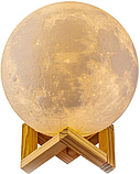 Нічник-світильник 15 см Magic 3D Moon Light Touch Control, фото 2