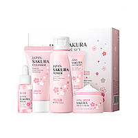 Подарунковий набір з екстрактом японської сакури LAIKOU Japan Sakura Skincare Set