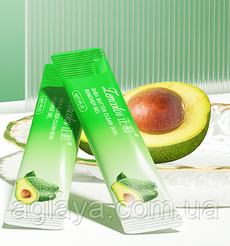 Гель очисний з екстрактом авокадо для обличчя Shea butter clean skin remover gel LENCOLOR, 4 мл