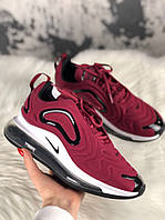 Женские кроссовки Nike Air Max 720 Burgundy White, кроссовки найк аир макс 720