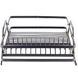 Сушарка для посуду Kamille 59х38х13 см з алюмінію з піддоном KM-0751, фото 6