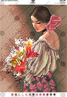 Девушка с цветами Схема для вышивки бисером Virena А3Н_184