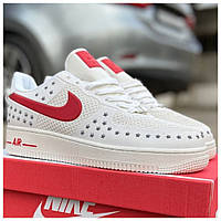 Мужские кроссовки Nike Air Force 1 Low White Red кроссовки найк аир форс лов кросівки Nike Air Force 1 07