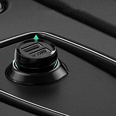 Автомобільний зарядний пристрій в прикурювач UGREEN ED018 2xUSB 24 W Чорний, фото 5