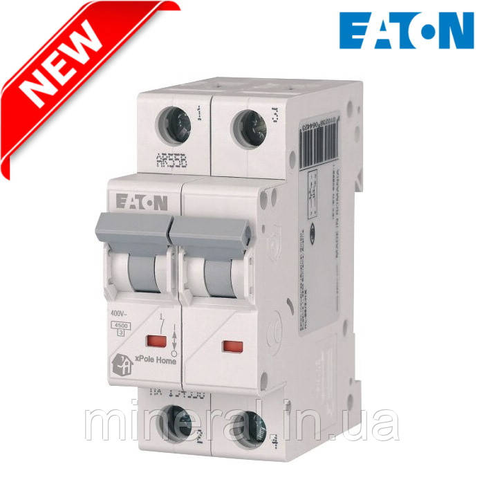 Автоматичний вимикач 2Р, HL-C10-2 / Модульний автоматичний вимикач / На DIN- рейку / Eaton (Moeller)