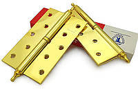 Петля дверная разъемная , 1 подшипник, золото, с крепежом, 125х75х2,5мм,2шт, "TURAN"