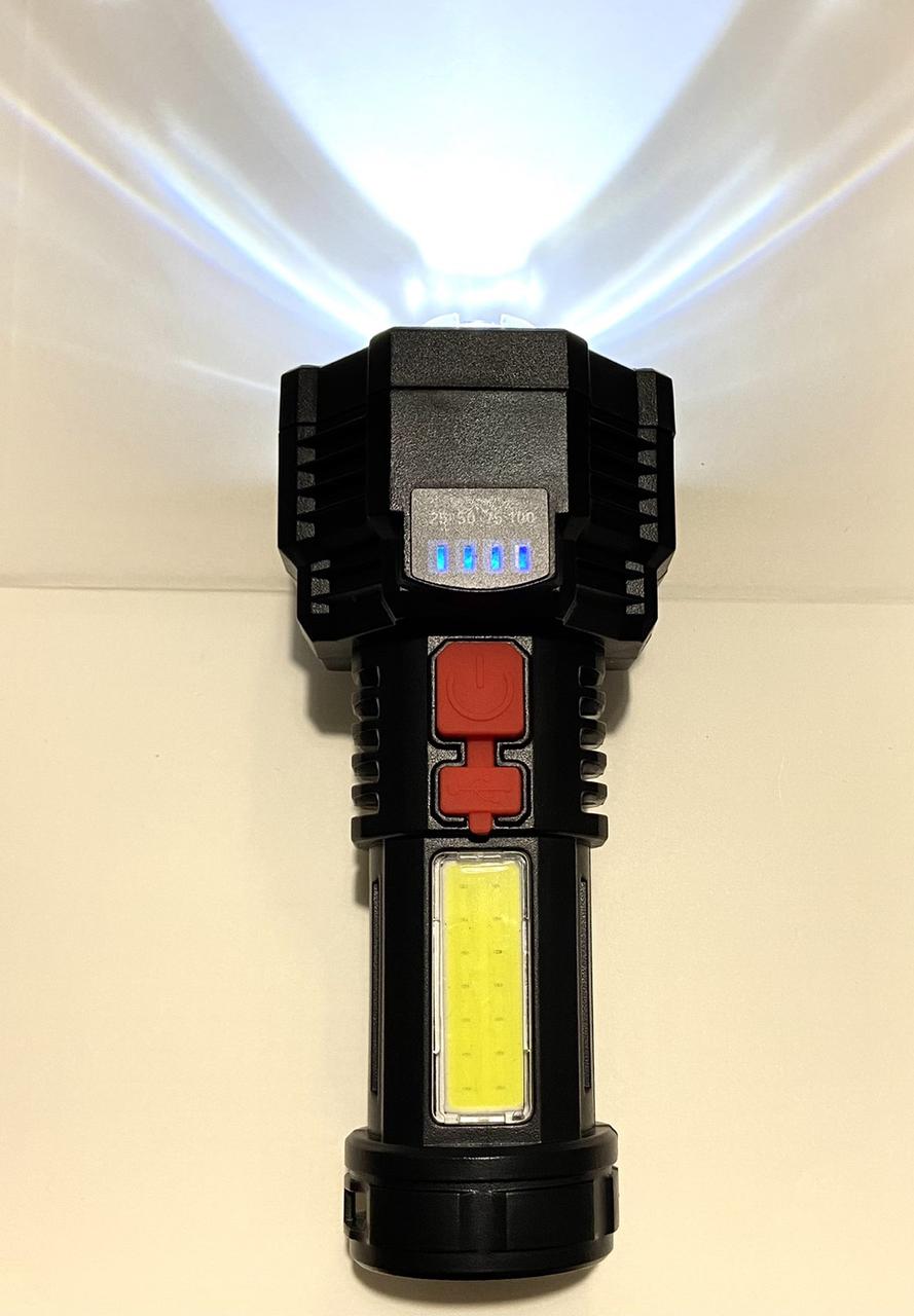 Ліхтар ручний акумуляторний F-T25 USB зарядка 5LED+ СОВ Чорний