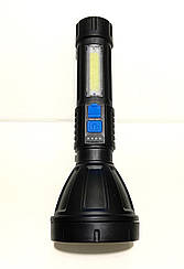 Ліхтар ручний акумуляторний 603 USB зарядка 1 LED+ СОВ Чорний