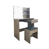 Туалетний столик + табурет з підсвіткою AVKO ADT9 Walnut