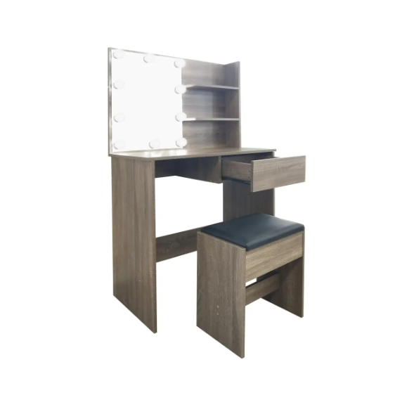 Туалетний столик + табурет з підсвіткою AVKO ADT9 Walnut
