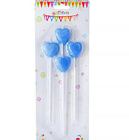 Свічки для торта CHI Серця блакитні (200362)