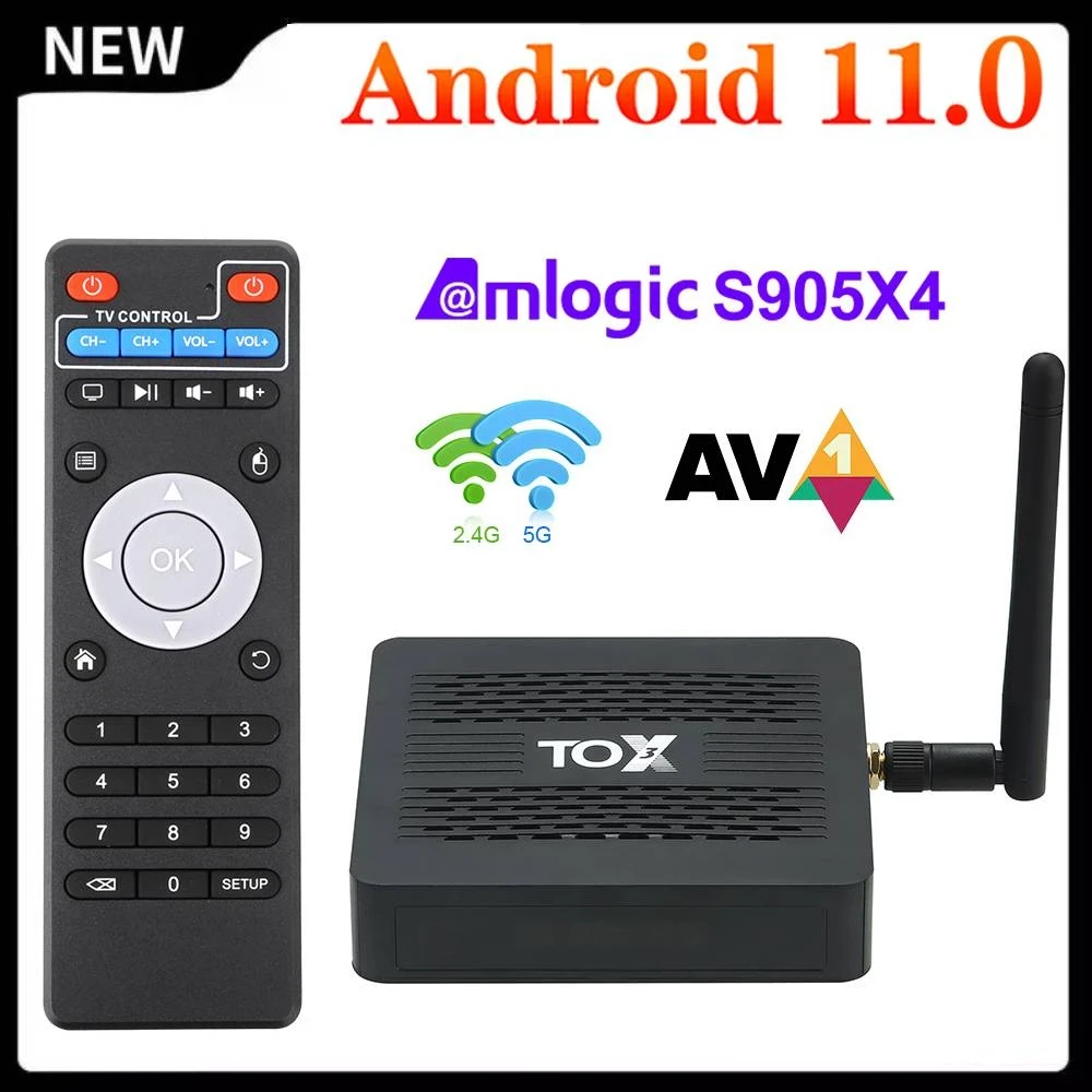Телевизионная Приставка TOX3 SmartTV Box S905X4 4/32GB Android 11 Новая ...