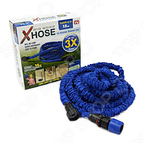 Розтягувальний шланг для поливання X-Hose 5-15 метрів пр-во Італія, фото 1