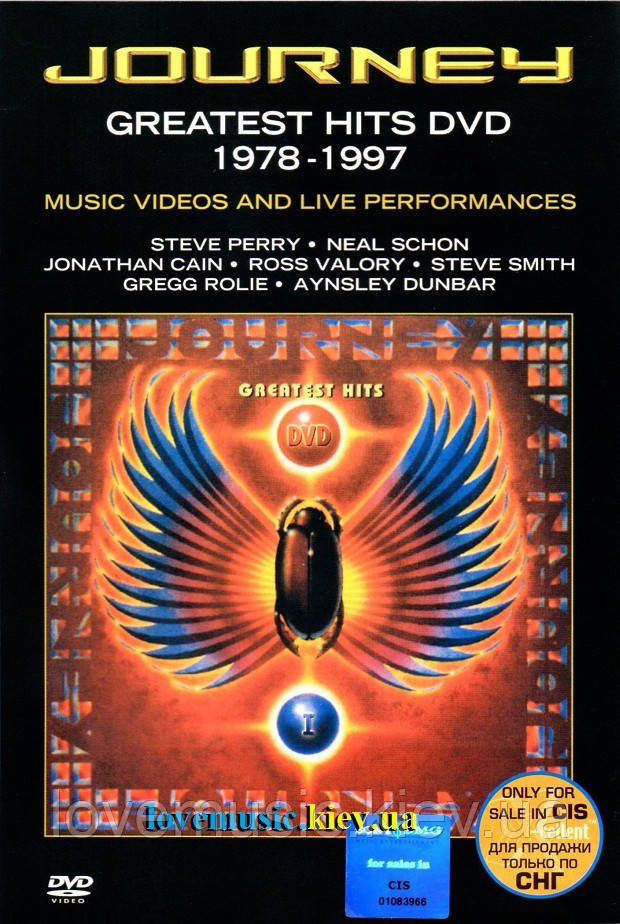Відео диск JOURNEY Greatest hits 1978–1997 (2003) (dvd video)