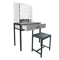 Туалетний столик + табурет з підсвічуванням ADT21 Beton