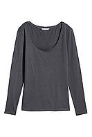 Лонгслив, футболка з довгим жіноча рукавом сіро сизий h&m 0116379 xl