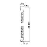 Lidz (CRM) 50 12 150 00 шланг для душу (1,5 м) неіржавка сталь розтяжною (1.50 m), фото 4