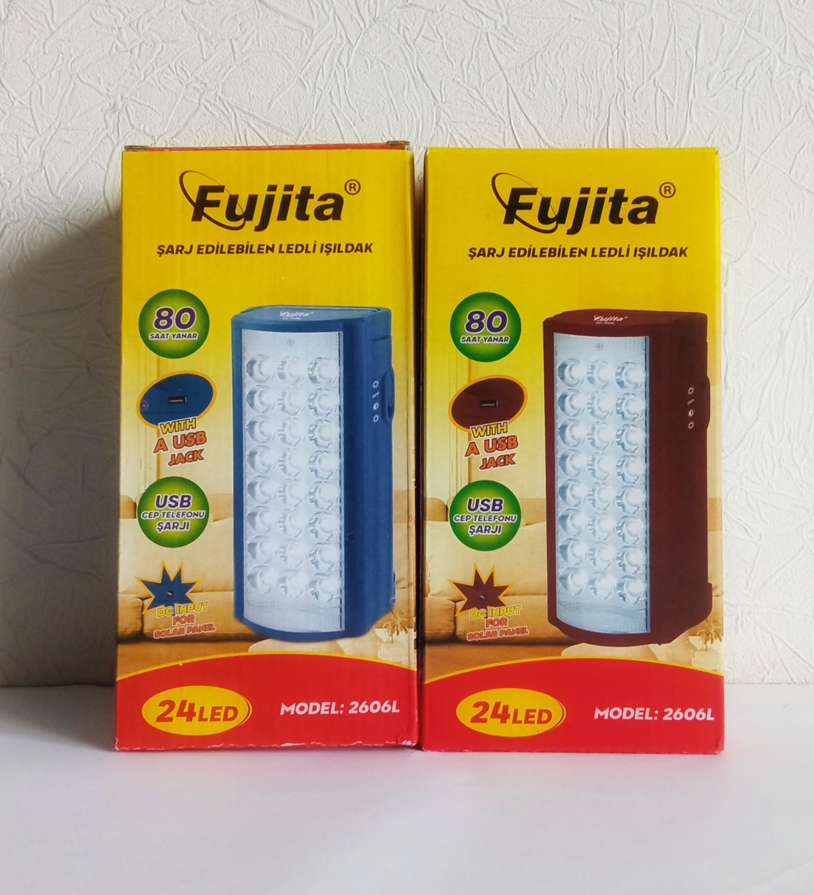 Переносний акумуляторний ліхтар Fujita світлодіодний з повербанком 24 LED